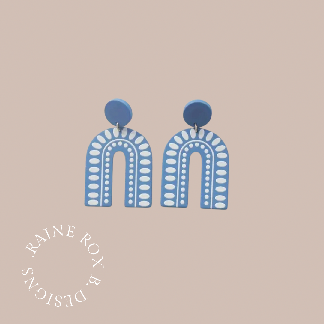 Blue U Earrings